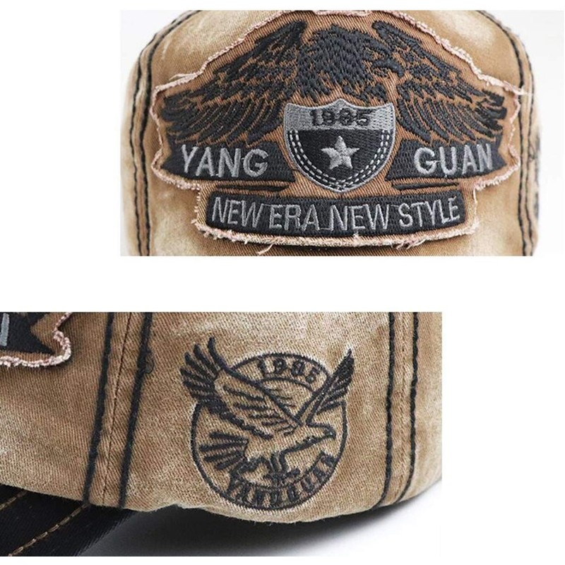 HUAYANGYUANYI Baseball Cap Men's Distressed Snapback Caps Retro Trucker Hat