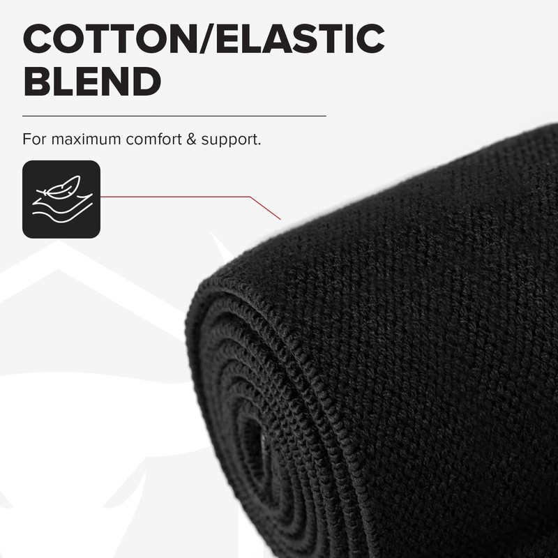 Elbow Wraps for Weightlifting (1 Pair) - 50" Elastic Elbow