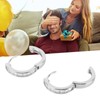 S925 Sterling Silver Ear Hoop Clip Rhinestone Style Clip Hoop