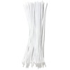 White Chenille Pipe Cleaners, 3mm x 12 inch, 100 Pack