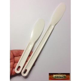 M00764 MOREZMORE 2pc Best Nylon Spreader Must Have Kitchen Stirrer Spatula 6 3/4" and 11-1/2" Bar Maid CR-926 Sandwich Spreader - Pancake Spatula - Bread Knife - Frying Stirrer - Jar Cleanup Spatula