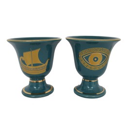 Talos Artifacts Pythagoras Fair Cup Pythagorean Two Quality Cups Evil Eye Protector - Trireme Ship