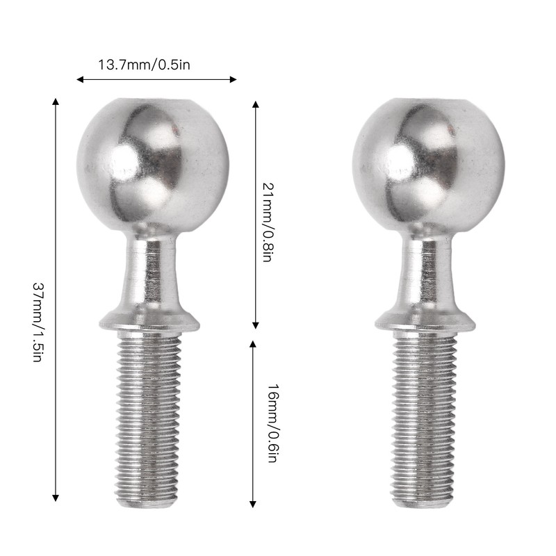 4Pcs Pivot Ball Stainless Steel Ball Head Screw for ARRMA