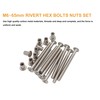 binifiMux 10-Pack M6x70mm Rivet Countersunk Hex Socket Cap Bolts and