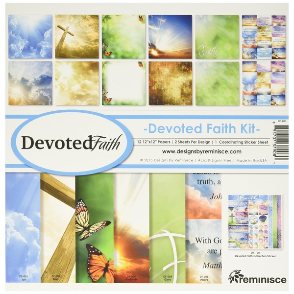 Reminisce Devoted Faith Collection Kit, Multicolor, 12" by 12", DF-200