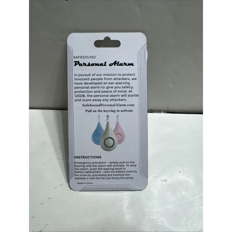 SafeSound Personal Alarm Keyring~White~
