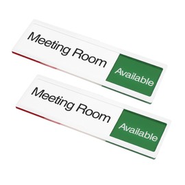Operitacx 2 Pieces Meeting Room Signs for Privacy Door Sign Sliding Door Sign Meeting Room Sign Office Privacy Sign Door Sign for Bedroom Acrylic