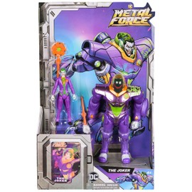 DC Comics, Metal Force The Joker Action Figure, 6-Inch with 4-Inch Mini Figure, Built-in Blaster and Armor Suit, Super Hero Kids Toys for Boys and Girls Ages 4 and Up