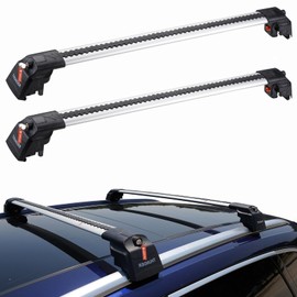 for Lexus RX350L RX450H RX450HL 2016-2022 Roof Racks Cross Bars Cargo Carrier Bars Lockable Available in Black or Gray (Gray)