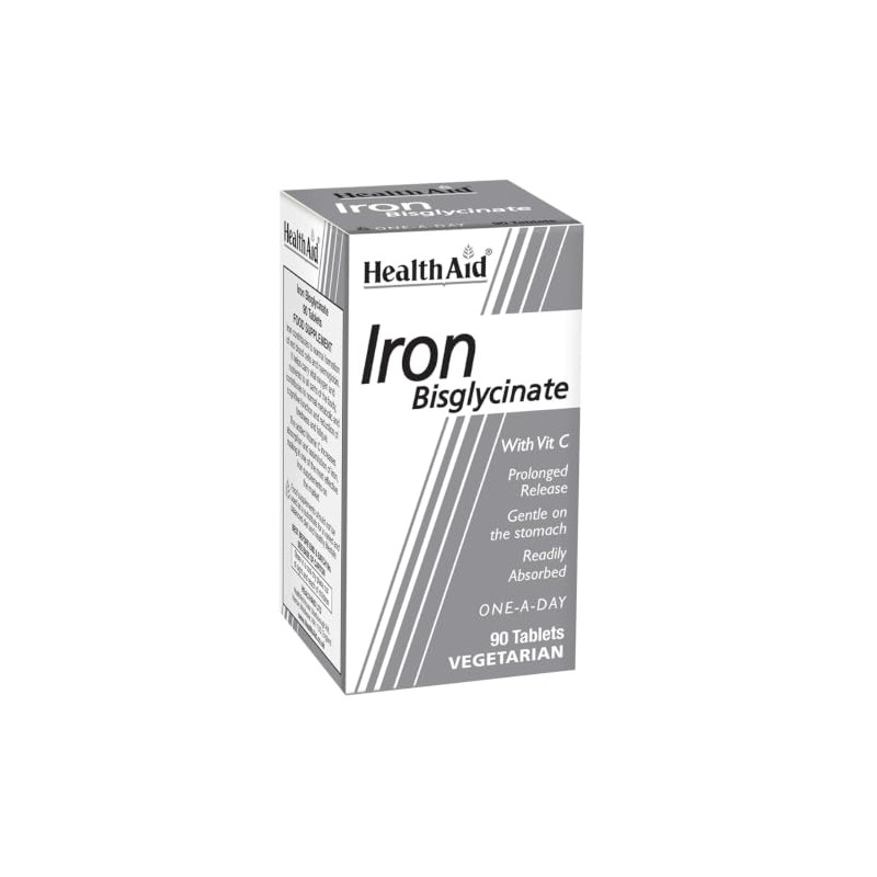 HealthAid Iron Bisglycinate 30mg Tablets – High Strength Iron Supplement