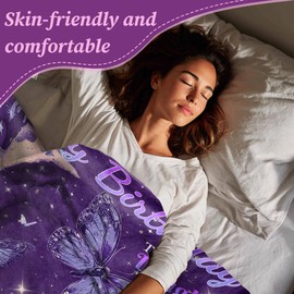 PUYTG Gifts for Daughters Adult, Daughter Birthday Blanket Gifts From Mum Dad, Perfect Warm Gift for Birthday Christmas Teacher's Day Throw Blanket 60 X 50 Inches