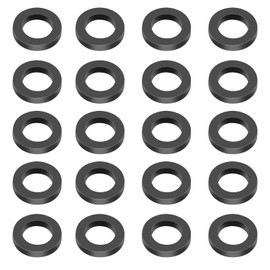20pcs Shower Head Filter Gasket, Black Water Hose Rubber Gasket PVC Prevent Leakage Faucet Washers for Connecting Shower Head&Handheld Shower Hose Parts
