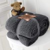 Kinfolk Textile Teddy Fleece Throw Blanket Soft Warm Cuddly Sofa
