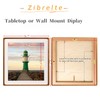 Zibrelte Natural 16x16 Picture Frame Wood with 14x14 Mat,Square Wall