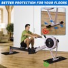 2PCS Non-Slip Rowing Machine Mats Protect Hardwood Floor Carpet