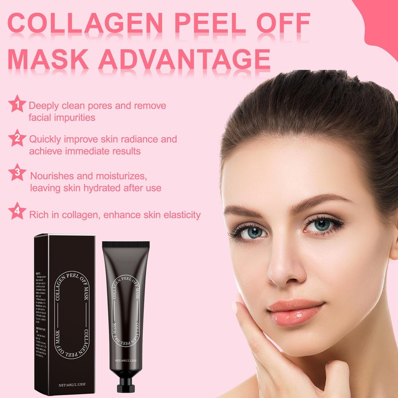 FunnAura 2PCS Collagen Face Masks, Face Peel off Mask, Hydrolyzed