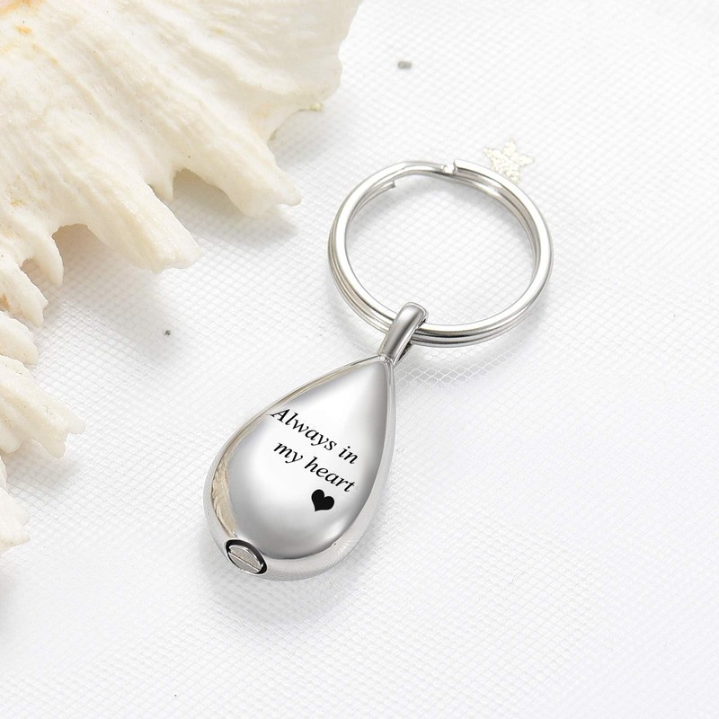QGJNSGC Carved Tears Keepsake Ash Necklace Urn Pendant Cremation Memory