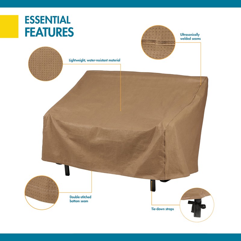 Duck Covers Essential Water-Resistant 51 Inch Bench Cover, Patio Furniture