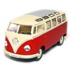 KINGSMART 1962 Volkswagen Classic Hippy Bus 7" 1:24Scale Red Die