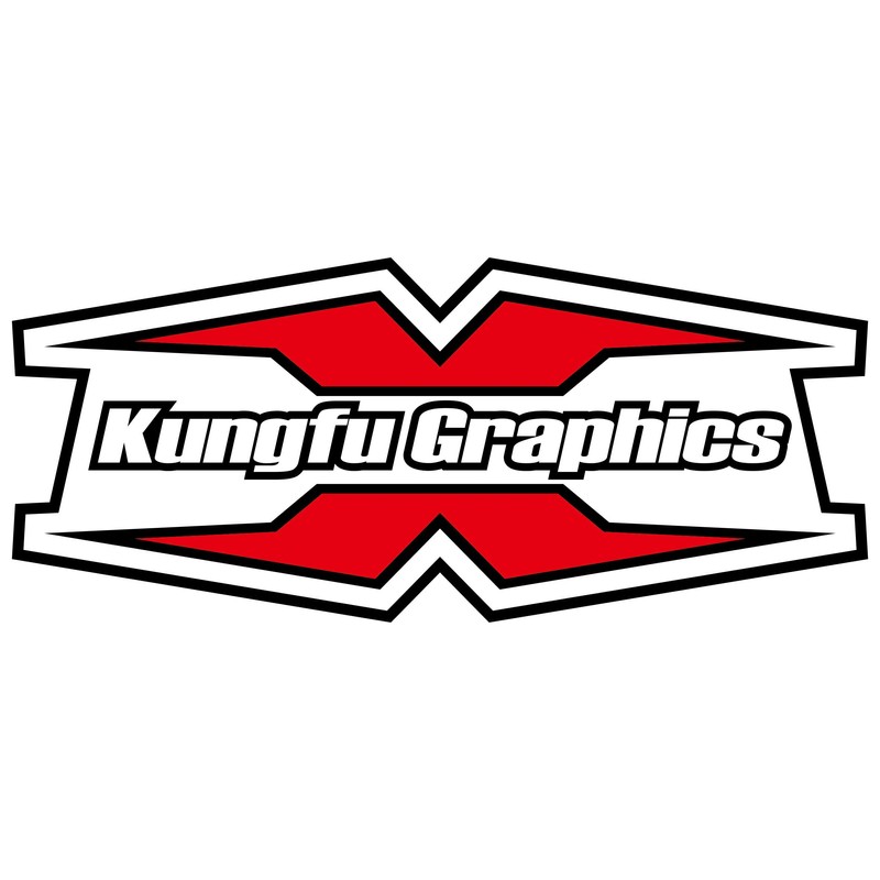 Kungfu Graphics Racing Sponsor Logo Micro Decal Sheet, White