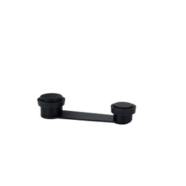 Black Adhesive Door Stopper |with 50mm Thick Door Retainer | Black Rubber | Includes Screw + Plug | Mod. I-164 |EVI