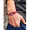 BIYONGDE Red Nautical String Sailor Rope Wrap Bracelet Wristband Bangle