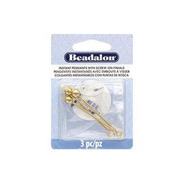 Beadalon Instant Pendant Round 36.6x1.6mm Gold