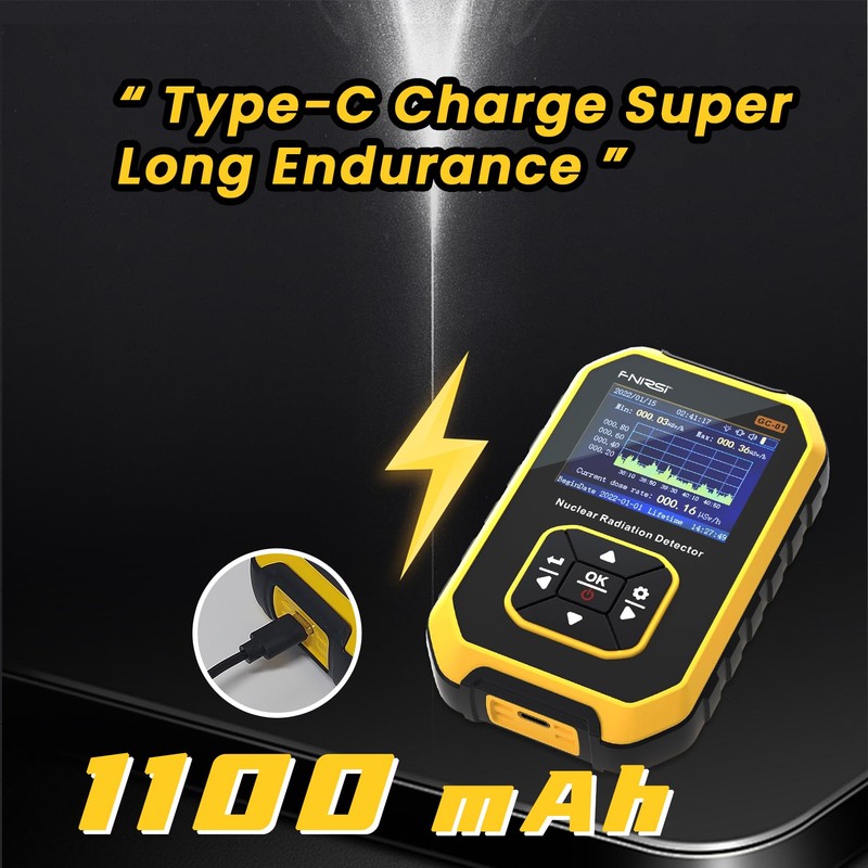 Geiger Counter Radiation Detector, Dosimeter Radiation Detector with LCD Display,