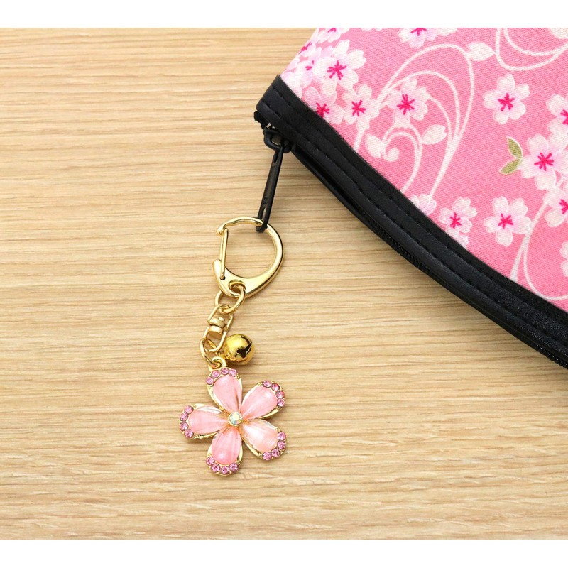 Matsumi Kogei Sakura Key Chain with Glitter 1.0 x 2.8
