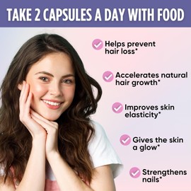 healblend Hair Skin and Nails Vitamins for Women with Biotin 5000 mcg, Iron and Manganese | Vegan, Non-GMO | 60 Capsules (2)