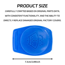 HHZL Windshield Wiper Fluid Windshield Washer Fluid Cap for Volkswagen Atlas Tiguan Arteon Jetta Ford OEM#3Q0955455 Wiper Washer Liquid Reservoir Tank Bottle Cap Cover, Car Accessories(Blue)