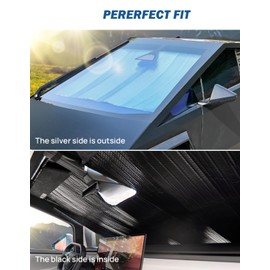 JOYTUTUS Windshield Sun Shade Compatible with Cybertruck 2023 2024 2025 Accessories, Car Sun Visor Shade, Sunshade for Car Front Windows Windshield, Foldable Windshield Cover Sun Shade Shield