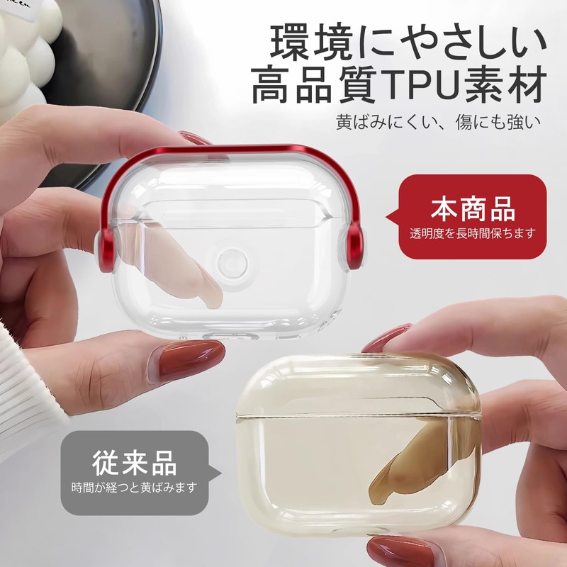HEIGKOIK AirPods Pro 2 Case, Clear AirPods Pro 2nd Generation
