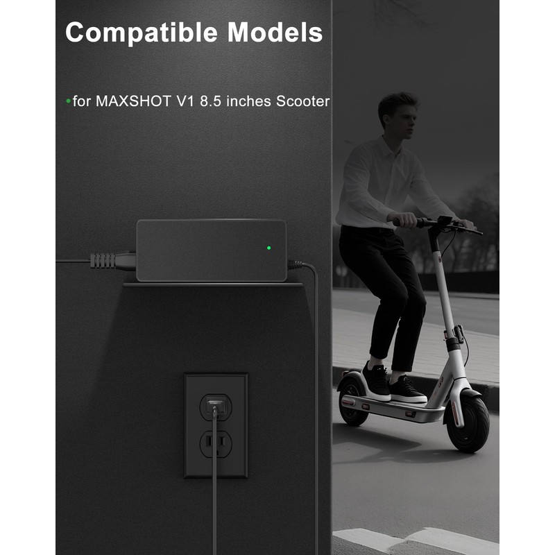 VHBW 42V Replacement for Maxshot Electric Scooter Charger Compatible with