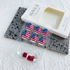 Independence Day Press on Toenails Short Square Fake Toe Nails