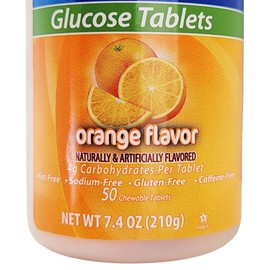 Healthy Surplus Glucose Tablets - Orange Flavor - 50 Chewable Tablets