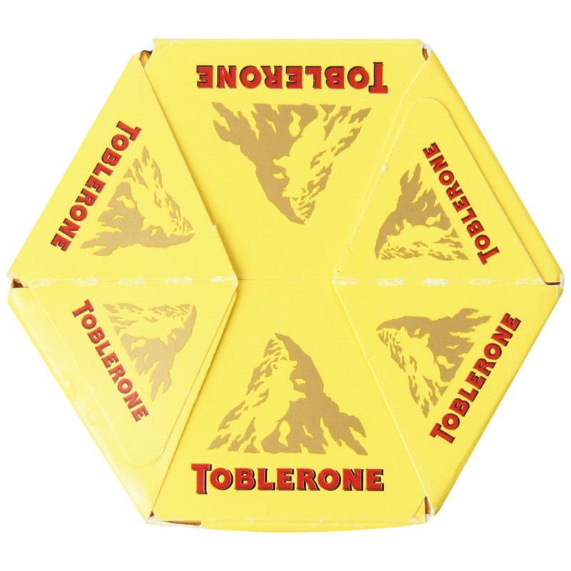 Toblerone Swiss Milk Chocolate with Honey and Almond Nougat, 6