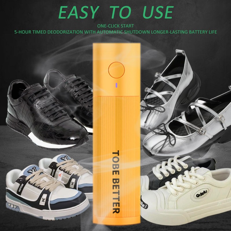 DUNGGLE Shoe Deodorizer Rechargeable Ozone Tech Eliminates Odors in All
