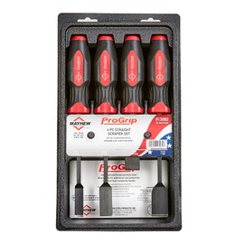 Mayhew Tools 13082 4 Pc Progrip Straight Scraper Set Multi 4 Piece