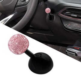 Car Push to Start Button Rocker, Engine Start Stop Button Cover, Decorative One-Button Start Rhinestone Ball-bar Rocker Joystick, Car Accessories Start Button Lever for Most Vehicles