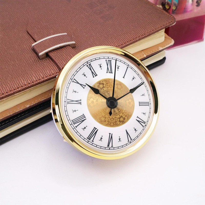 SIPYTOPF 3.1 Inch/ 80 mm Roman Numeral Clock Insert (Gold)