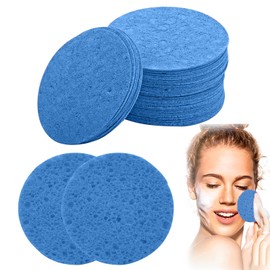 ZWWOGE Pack of 60 Compressed Face Sponges Reusable Natural Beauty Spa Make Up Sponge Face Cleansing Exfoliating for Daily Skin Care and Make Up Remover Face Cleansing