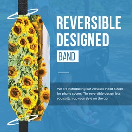 Switchbands Customizable Universal Phone Grip Strap| Reversible Phone Hand Strap For Phone Cases As Phone Loop Holder| Secure Handling By Comfortable Phone Strap - Sunny Side