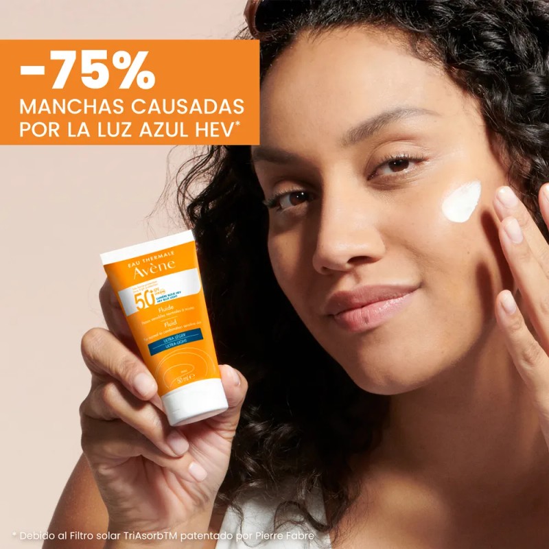 Protector Solar Avène Fluido Sin Color SPF50, 50ml