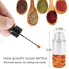 3-Piece Portable Mini Glass Spice Containers with Spoons