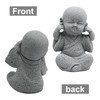 VIKKSAER Cute Buddha Statue, Sandstone Smiling Sculptures Home Feng Shui