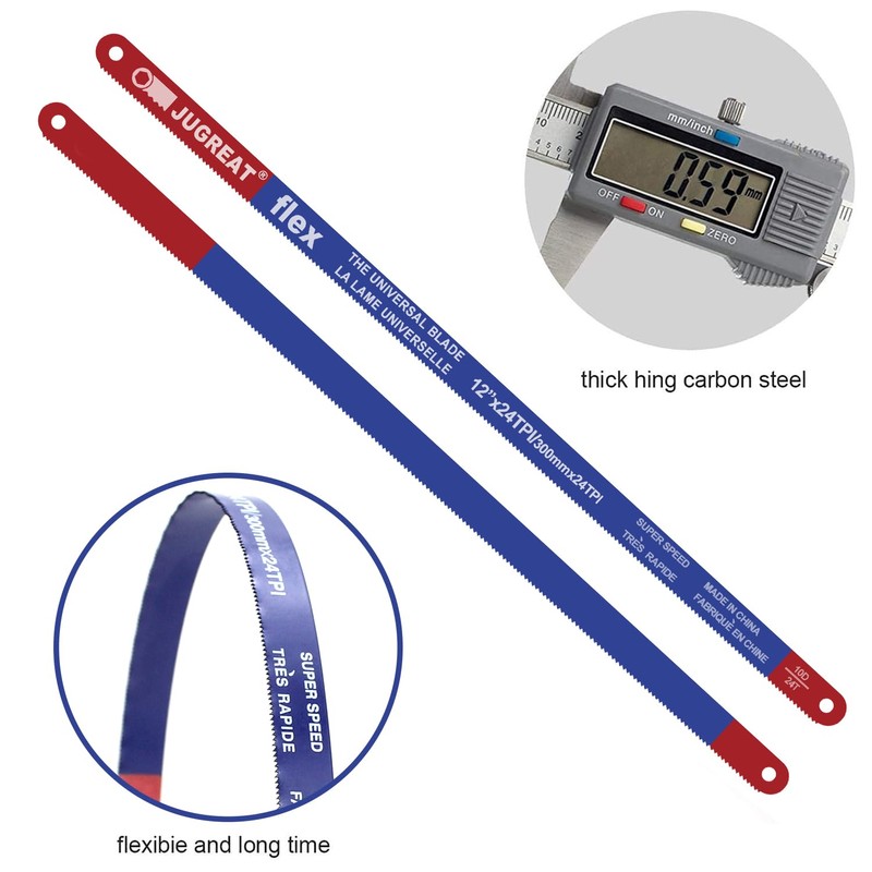 Hacksaw Replacement Blades (10 Pack) High Speed 24 TPI -