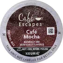Gourmet Single Cup Coffee CAF Cafe Mocha - 12 Count K-Cups CAF Esca[ES,(Green Mountain Coffee Roasters)