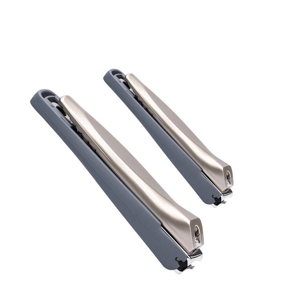 TecHong 2Pcs No Splash Nail Clippers Set - Stainless Steel