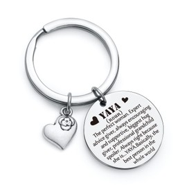 RSZOTW Yaya Birthday Jewelry For Grandma Gifts Yaya Jewelry Yiayia Keychain Mamaw Jewelry Yaya To Be Keychain Yaya Mothers Day Jewelry Nonna Gift Grandmom Keychain Mother Gift Gigi Jewelry